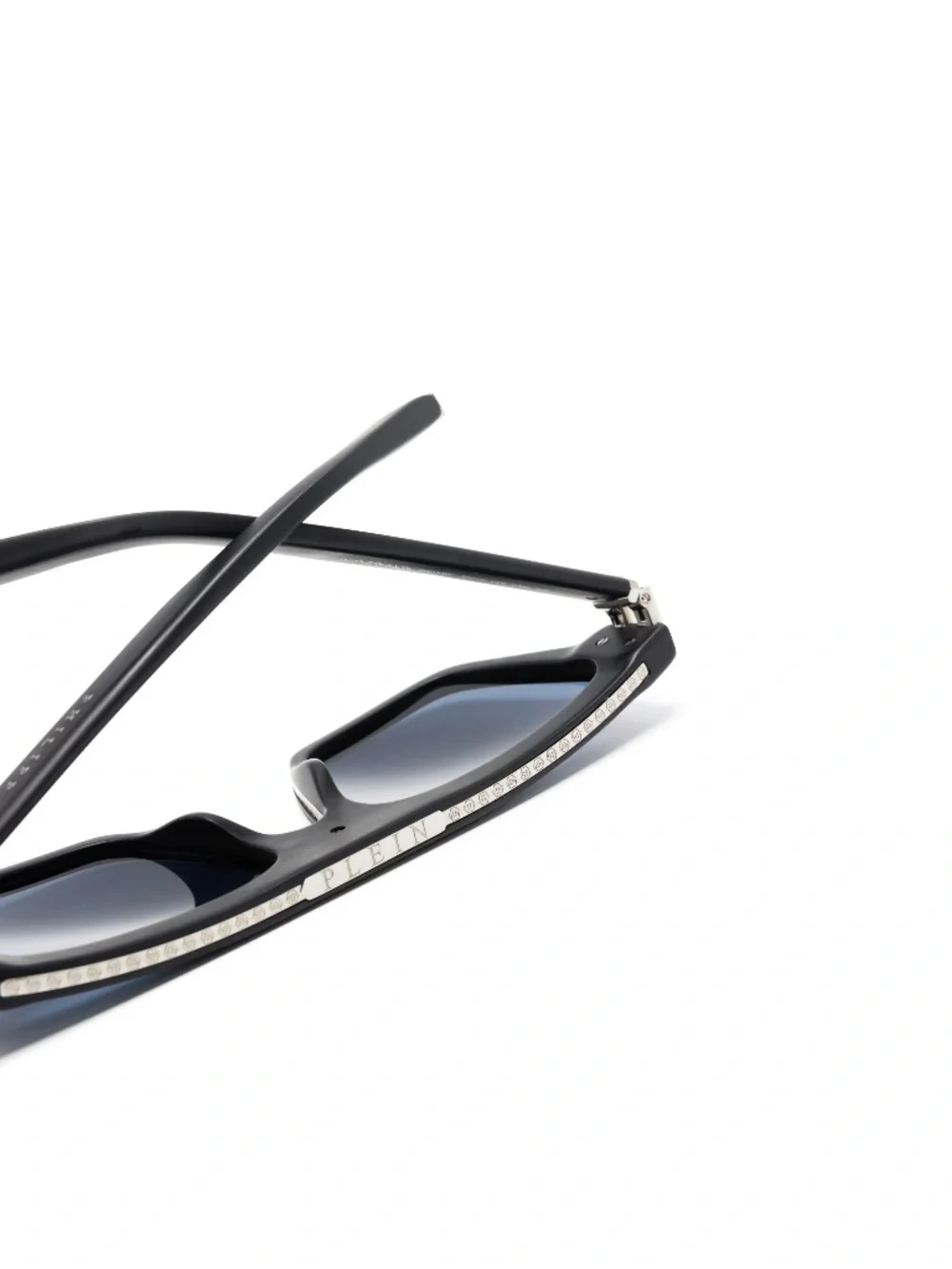 NWT | Philipp Plein | Matte Black & Blue Rectangle Sunglasses - SPP108V